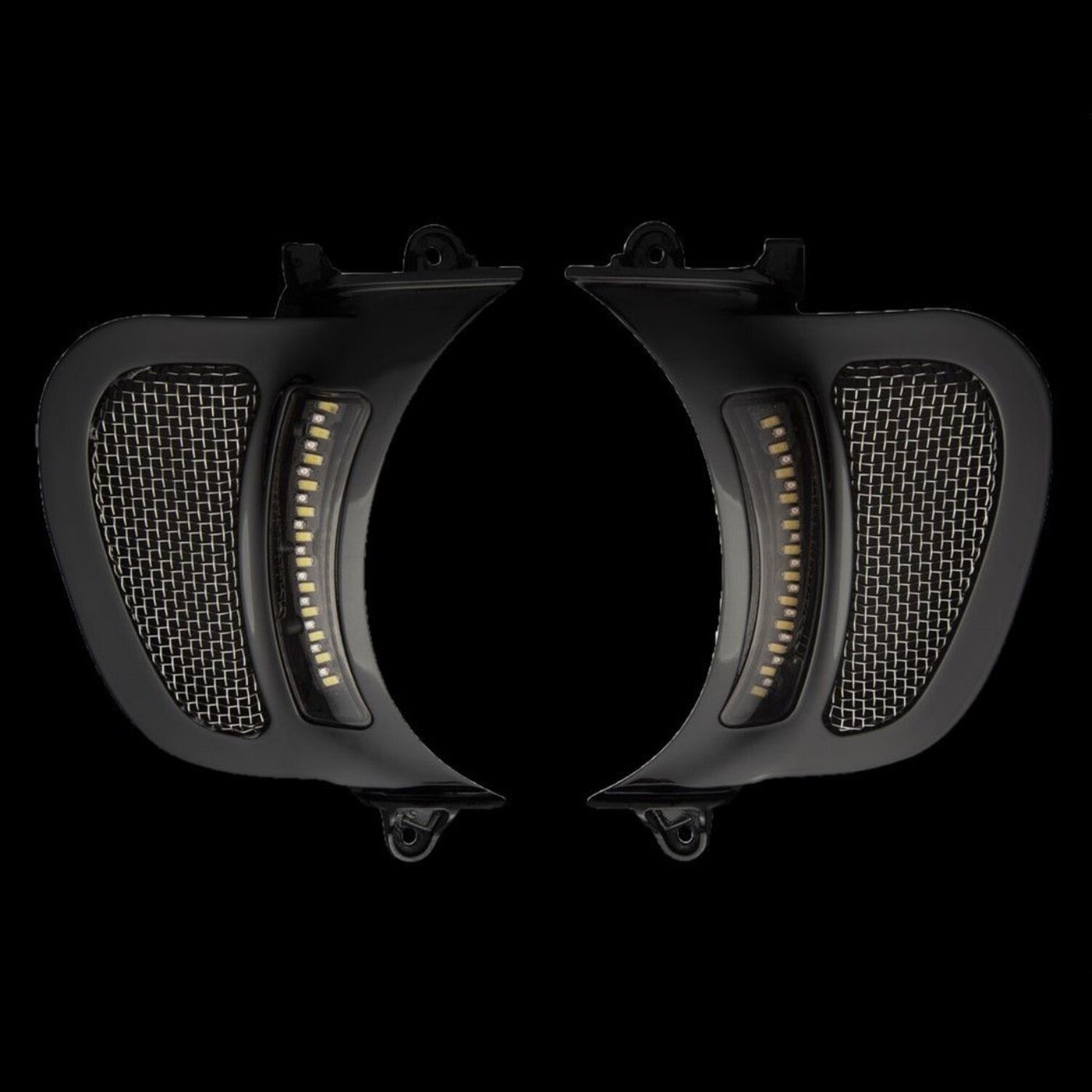 Custom Dynamics Custom Dynamics, V2 Road Glide LED Vents inserts. Black