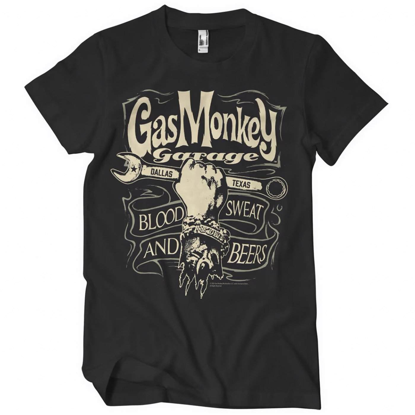 Gas Monkeys Garage GMG Wrench Label t-shirt black